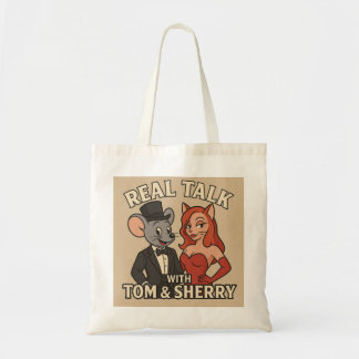 Real Talk with Tom and Sherry Cartoon Tote Tragetasche