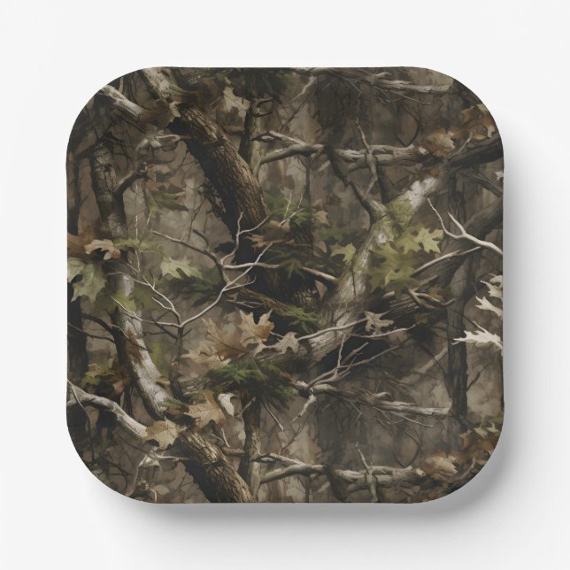 Real Tree Camouflage Paper-Teller Pappteller (Vorderseite)