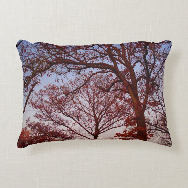 Real Trees Cotton Accent Foto Pillow 16" x 12" Dekokissen (Vorderseite)