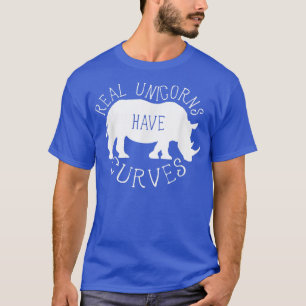 Real Unicorns haben Kurven Funny Rhino T-Shirt