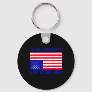 Real Verdict Nov 5 Trump 2024 - Downside Down Flag Schlüsselanhänger