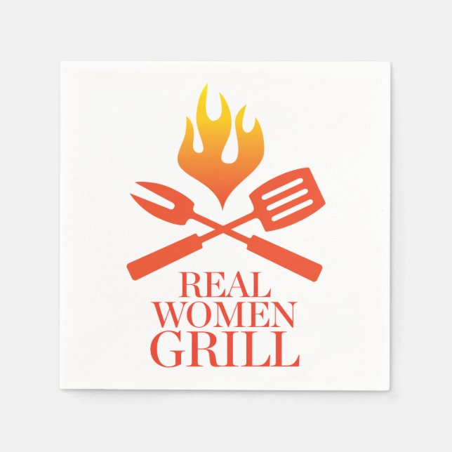 Real Women Grill Serviette (Vorderseite)