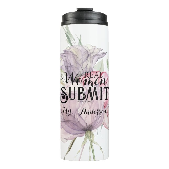 Real Women Subskript einreichen Thermosbecher (Vorderseite)