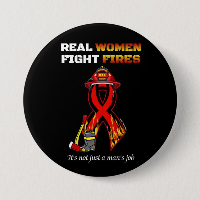 REALE FRAUEN KÄMPFEN BUTTON (Vorderseite)