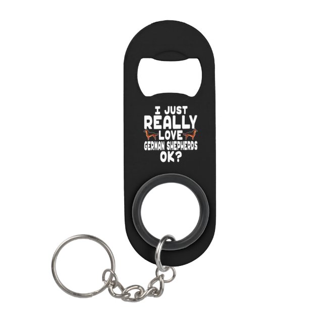 Reale Liebe German Shepherd Mini Flaschenöffner (Vorderseite)
