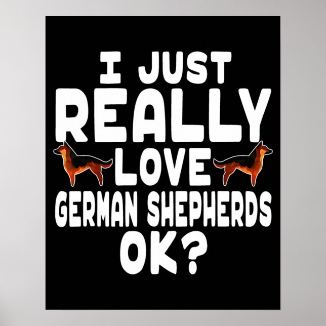 Reale Liebe German Shepherd Poster (Vorne)