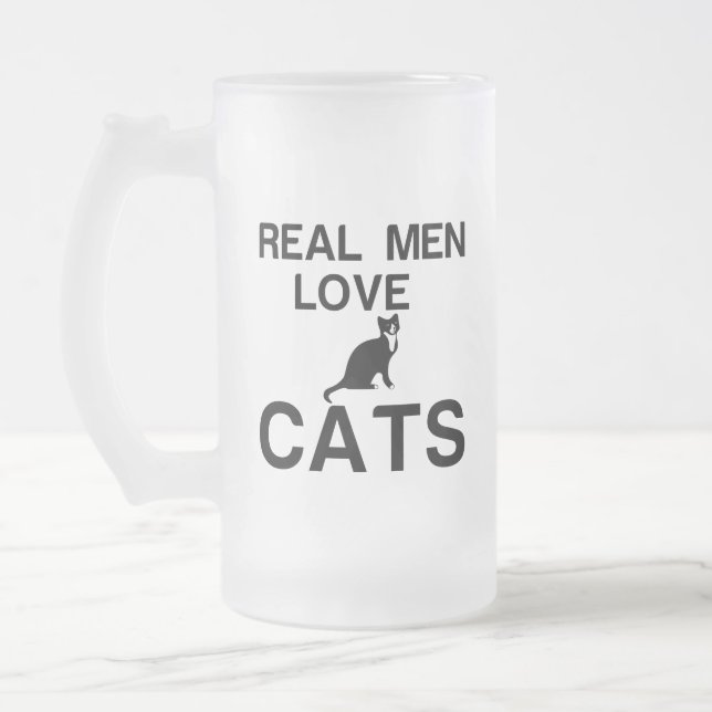 REALE LIEBE VON MÄNNERN MATTGLAS BIERGLAS (Links)