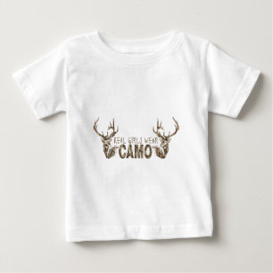REALE MÄDCHEN TRAGEN CAMOUFLAGE BABY T-SHIRT