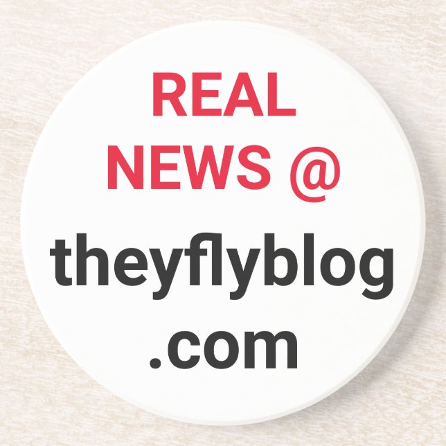 Reale Nachrichten: theyflyblog.com Getränkeuntersetzer (Vorne)