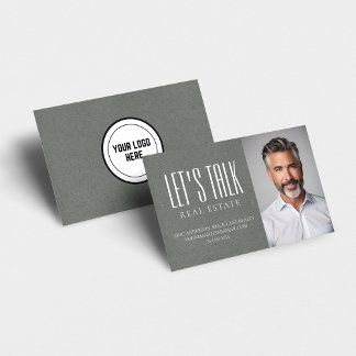 Reales Anwesen Grey Kraft Paper Visitenkarte