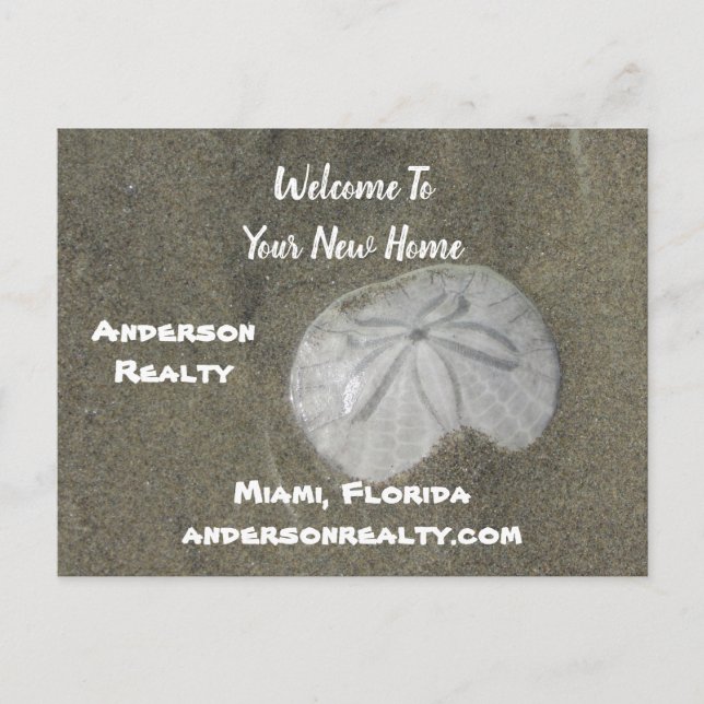 Reales Anwesen Sand Dollar Coastal Zuhause Sales P Postkarte (Vorderseite)