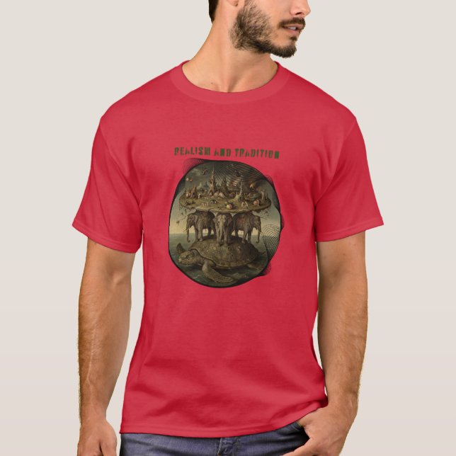Realism and Tradition Ironic Art: Surreal Medieval T-Shirt (Vorderseite)