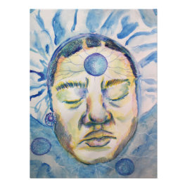 Realism Surreal Portrait | Calm Storm Poster