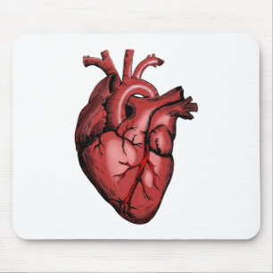 Realistic Anatomical Heart Image Mousepad