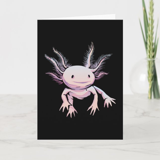 Realistic Axolotl Animal Karte (Vorderseite)