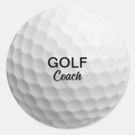 Realistic Ball | Golf Coach Runder Aufkleber