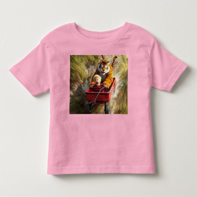 Realistic Calvin and Hobbes Toddler Tee (Vorderseite)
