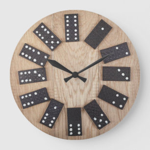 Realistic dominoes große wanduhr
