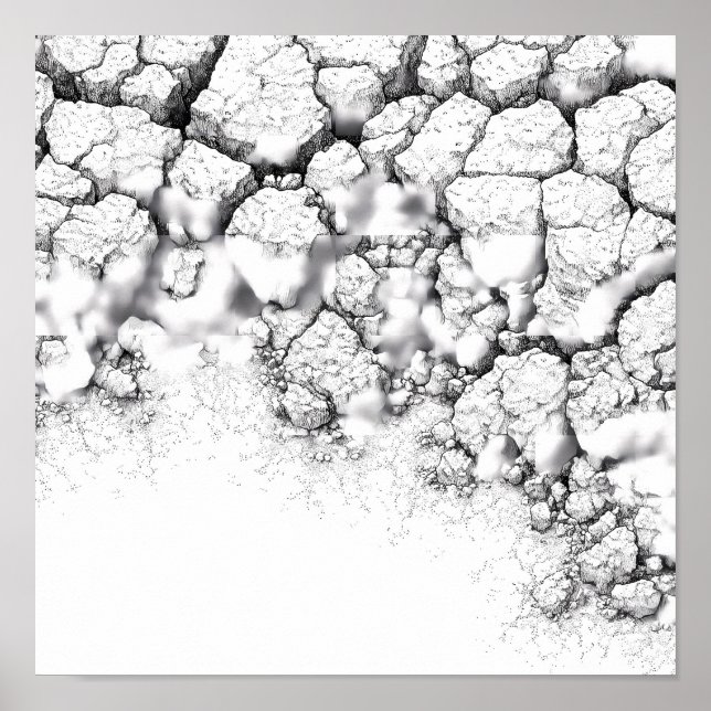 Realistic Dried Grime and Salt Crust Texture Poster (Vorne)