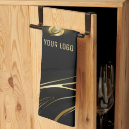 Realistic elegant Black Gold Hair Style Geschirrtuch