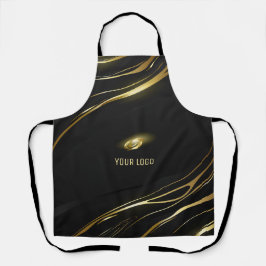 Realistic elegant Black Gold Hair Style Schürze
