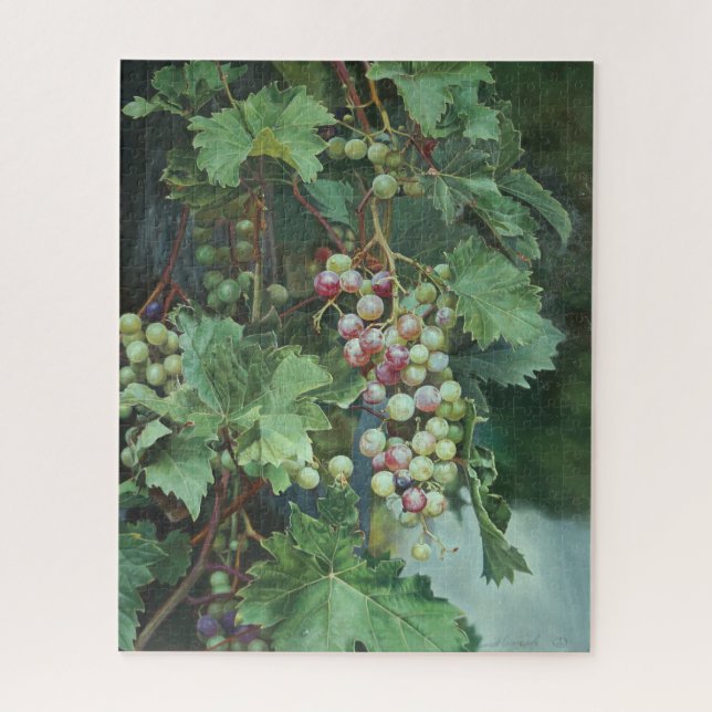Realistic Grape Vine with Leaves – Fine Art Puzzle (Vertikal)