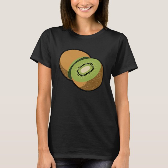 Realistic Kiwi Fruit Illustration T-Shirt (Vorderseite)