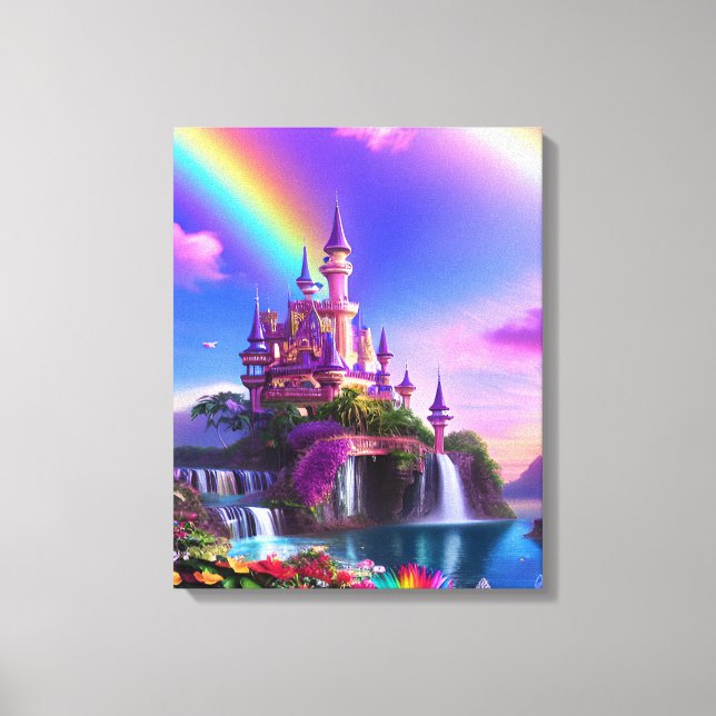 Realistic Magical Landscape Canvas Print Leinwanddruck (Vorderseite)