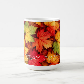 Realistic Maple Leaf Personalized Quote Autumn Mug Kaffeetasse