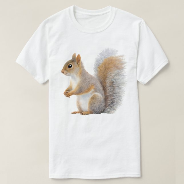 Realistic Squirrel Portrait T-Shirt (Design vorne)