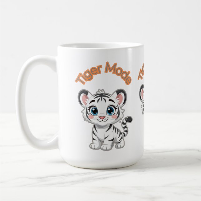Realistic White Tiger – Photorealistic Wildlife Ar Kaffeetasse (Links)