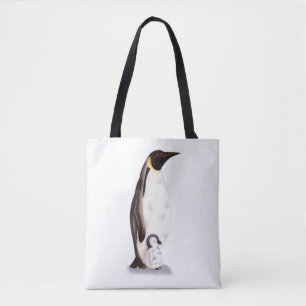 Realistisch eleganter Kaiser Pinguin mit Baby