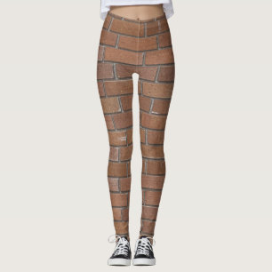 Realistisch Red Terra Cotta Bricks Texture Leggings