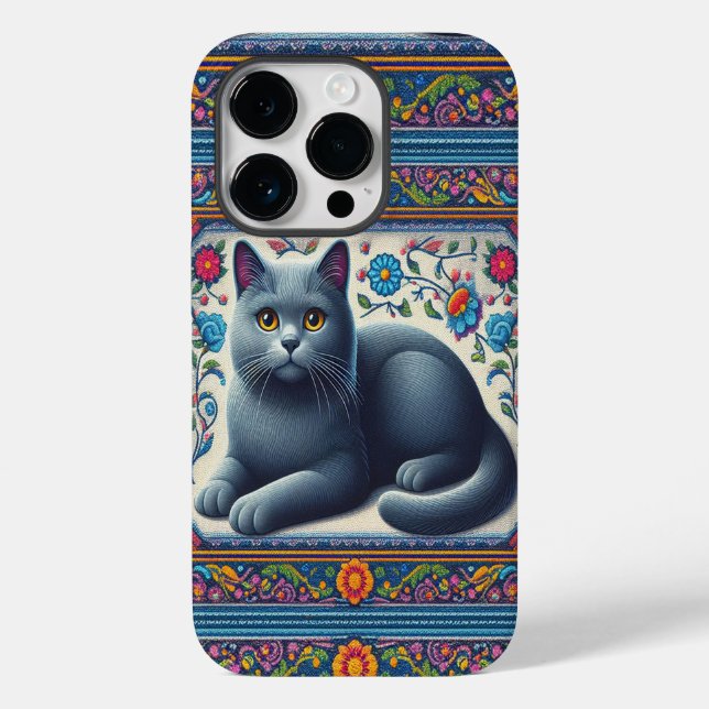 Realistisch russischer blauer Katzenhai Case-Mate iPhone Hülle (Rückseite)
