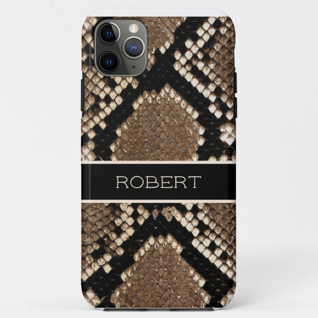 Realistisch texturierte Schlangenhautdrucke Case-Mate iPhone Hülle (Rückseite)