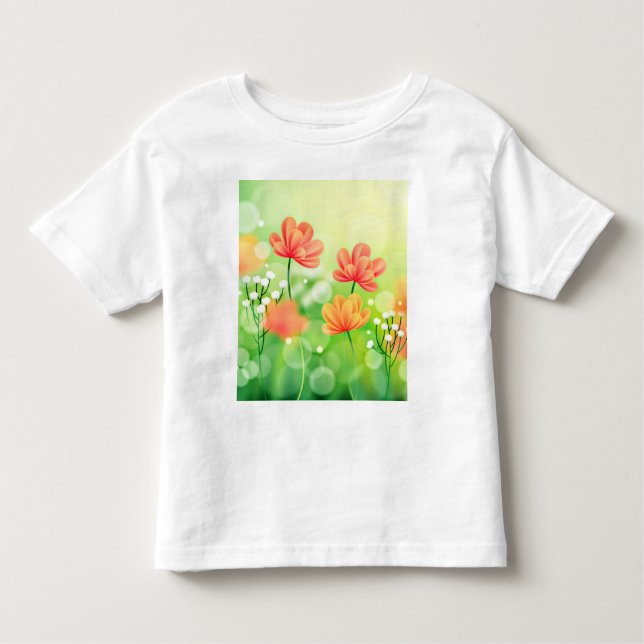 Realistisch verschwommener Frühling - Hintergrund- Kleinkind T-shirt (Vorderseite)