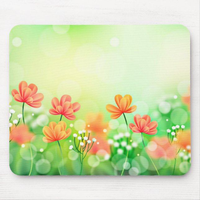 Realistisch verschwommener Frühling - Hintergrund- Mousepad (Vorne)
