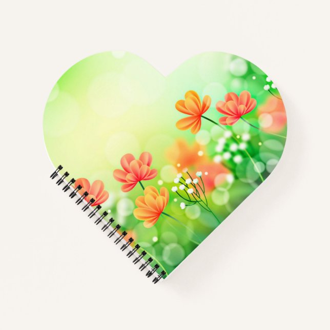 Realistisch verschwommener Frühling - Hintergrund- Notizbuch (Vorderseite)