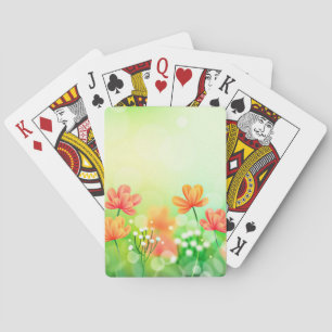 Realistisch verschwommener Frühling - Hintergrund- Spielkarten