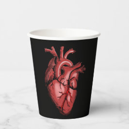 Realistische anatomische Heart Image Paper Cups Pappbecher