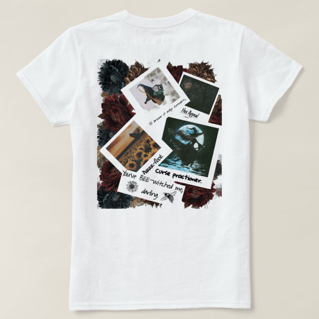 Realistische Ausdrücke "BEE-Witched"-T - Shirt (Design Rückseite)
