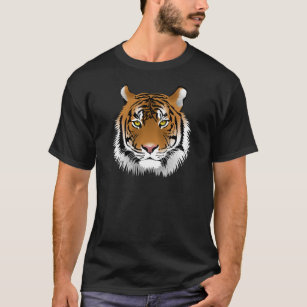 Realistische Bengalische Tigerfront T-Shirt
