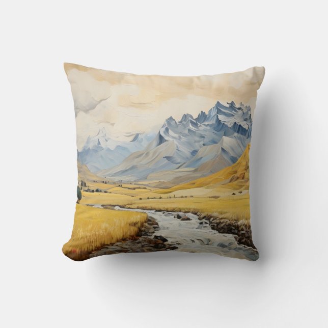 Realistische Berge Kissen (Vorderseite)