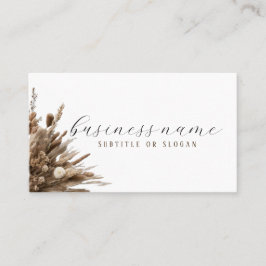 Realistische Boho Blume Business Card Visitenkarte
