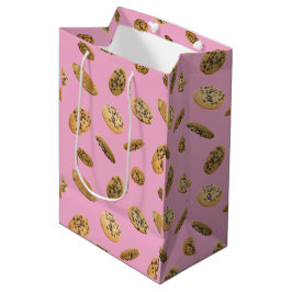 Realistische Cookie-Muster-Geschenktüte Mittlere Geschenktüte