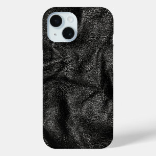 Realistische Coole Schwarze Ledertextur Case-Mate iPhone Hülle