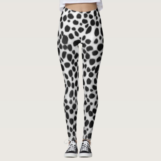 Realistische Dalmation Druck-Leggings Leggings (Vorderseite)