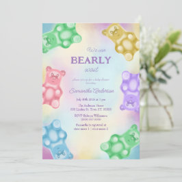 Realistische Gummy Bear Baby Dusche Party Einladun Feiertagskarte