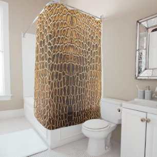 Realistische hellbraune Alligator-Skin Duschvorhang
