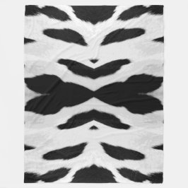 Realistische Holstein Cowhide sehen große Version Fleecedecke